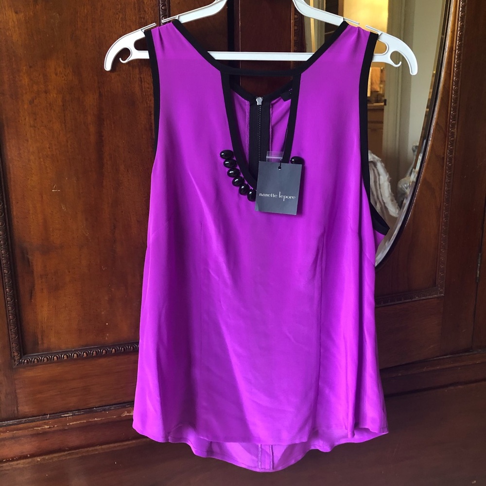 NWT Nanette Lepore Amethyst Composition Top